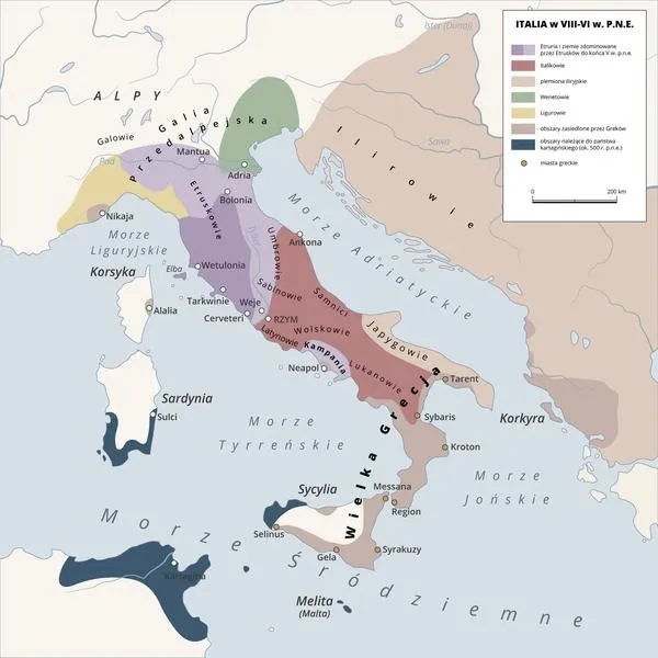 Starożytna Italia mapa: odkrywając kluczowe miasta i tajemnice jej granic