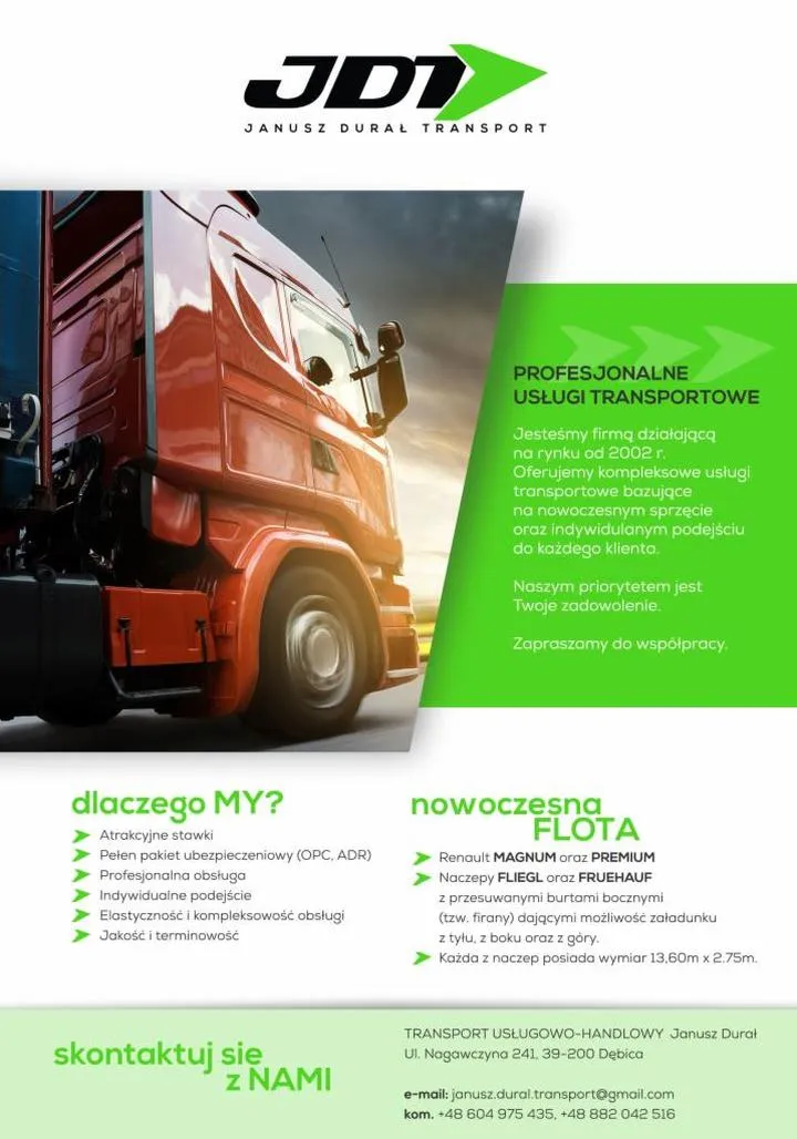 Kluczowe elementy oferty transportowej