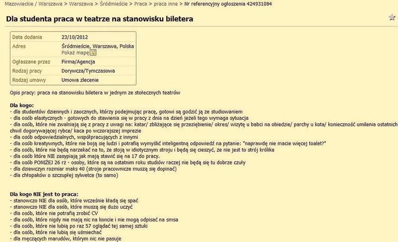 Warunki zatrudnienia